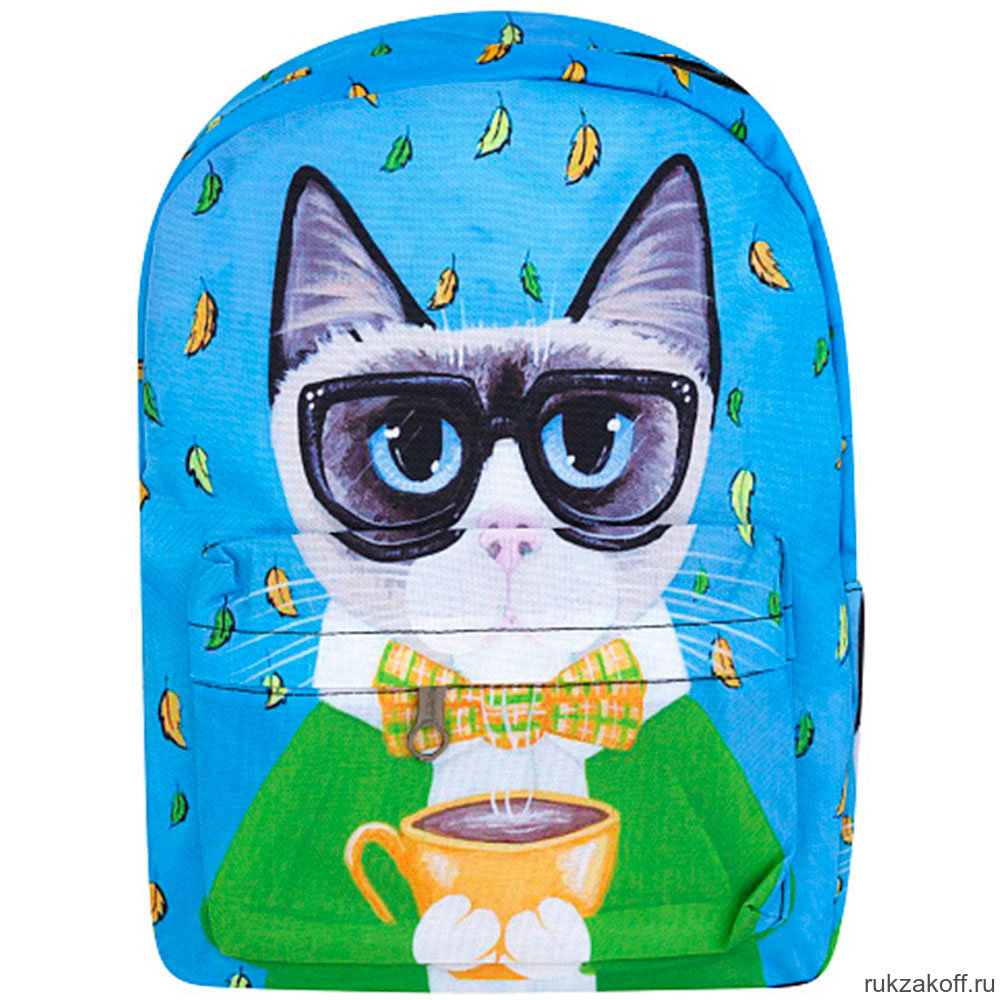 Рюкзак "Уютный кот" (голубой)