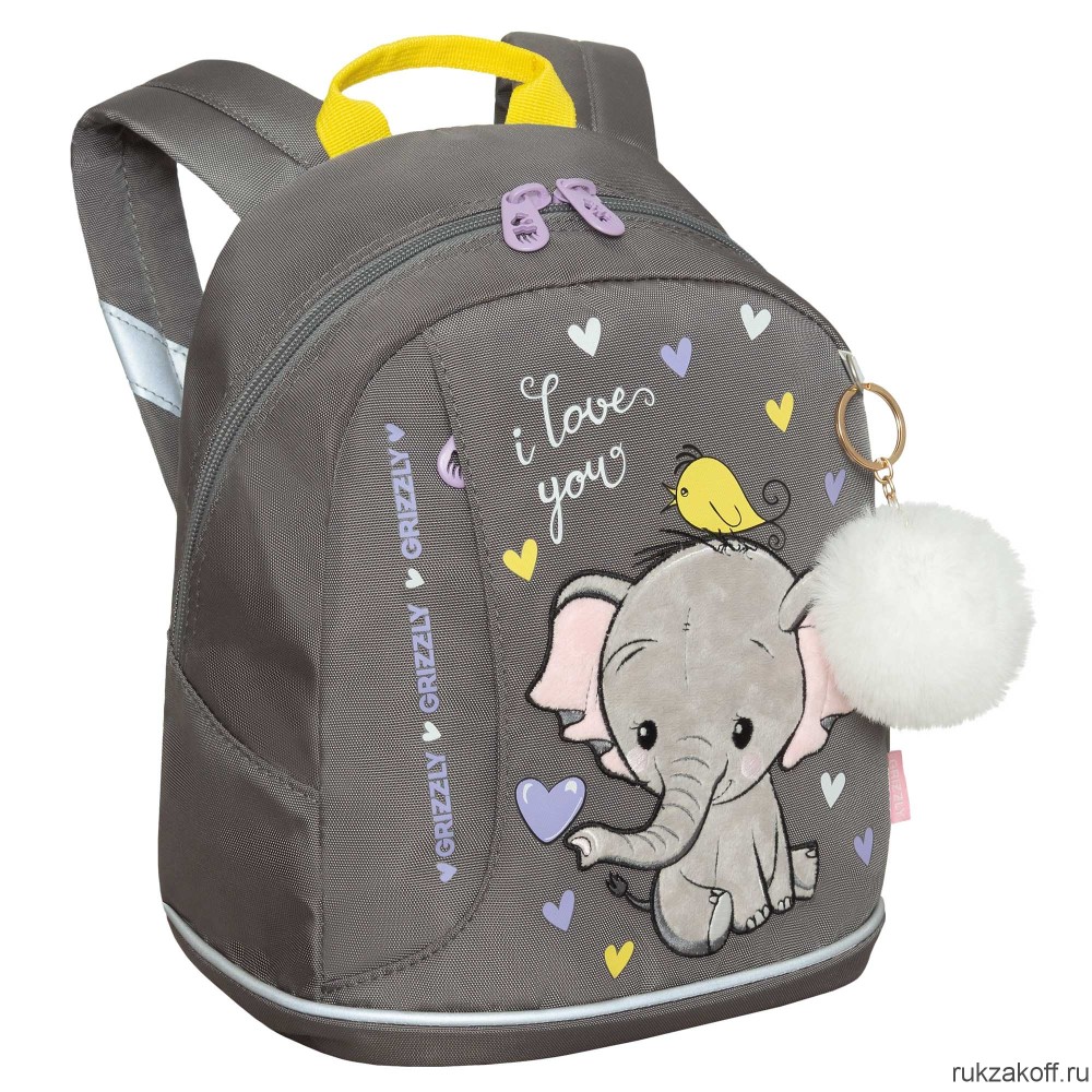 Рюкзак детский GRIZZLY RK-381-1 серый