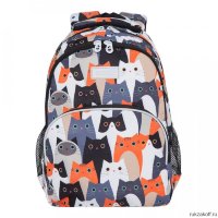 Рюкзак школьный Grizzly RG-160-9/1 (/1 котики рыжие)