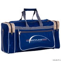 Спортивная нейлоновая сумка Polar 6007/6 Синий (бежевые вставки) 