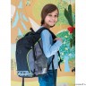 Рюкзак школьный GRIZZLY RB-259-1 черный - салатовый - серый