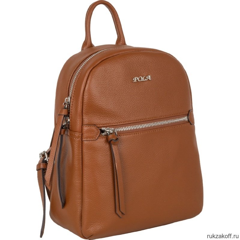 Женский кожаный рюкзак Pola 69051 коричневый