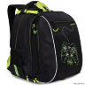 Рюкзак школьный с мешком Grizzly RB-158-2 черный - салатовый