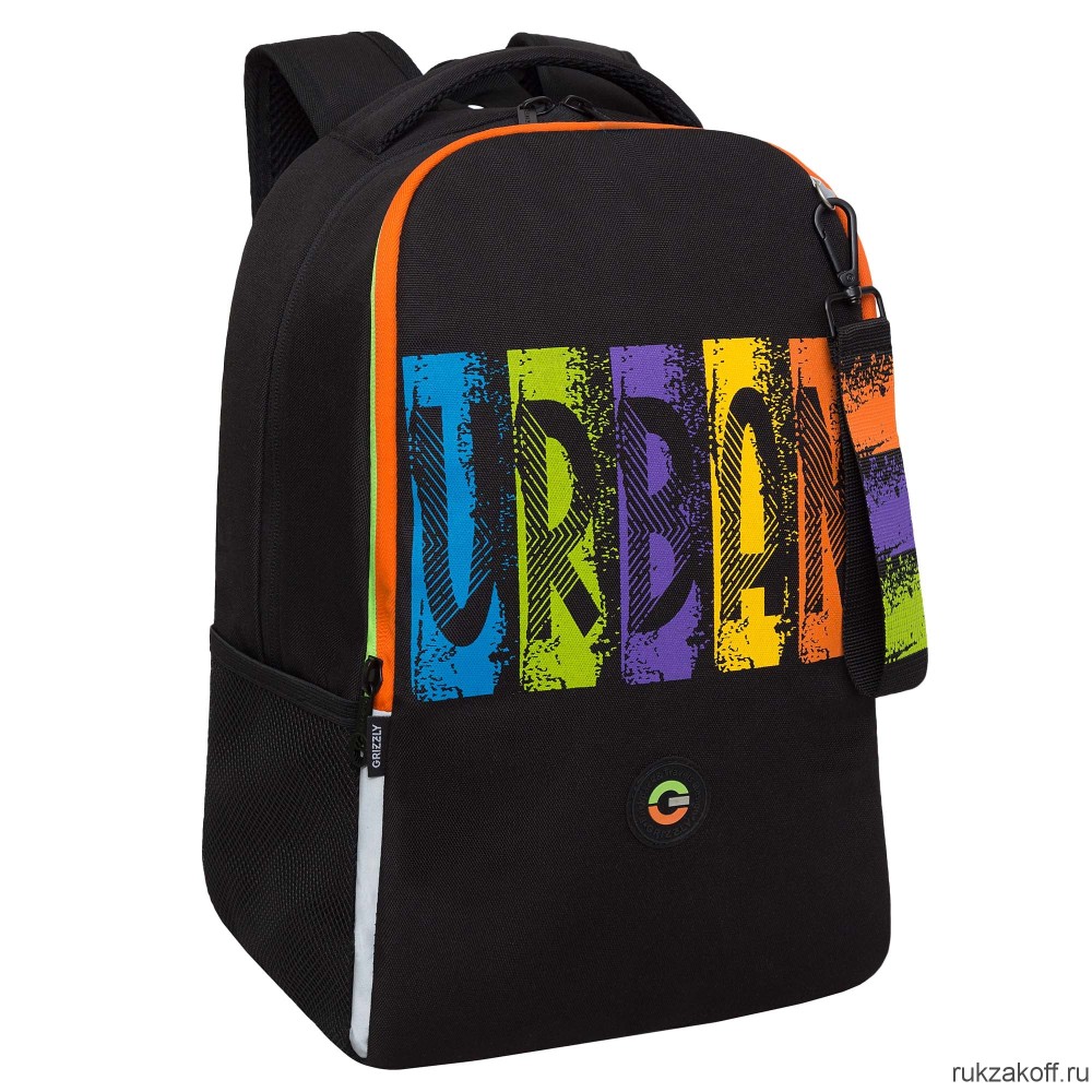 Рюкзак школьный GRIZZLY RB-451-3 черный