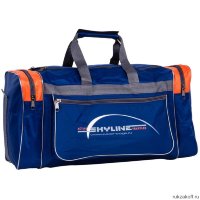 Спортивная нейлоновая сумка Polar 6007/6 Синий (оранжевые вставки)