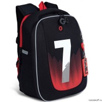 Рюкзак школьный GRIZZLY RAf-293-5 черный - красный