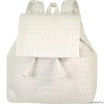 Женский рюкзак Asgard Р-5281 Крокодил Белый