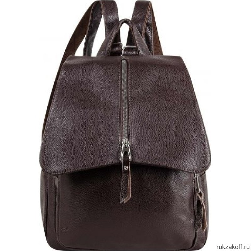 Кожаный рюкзак Monkking 0336 коричневый