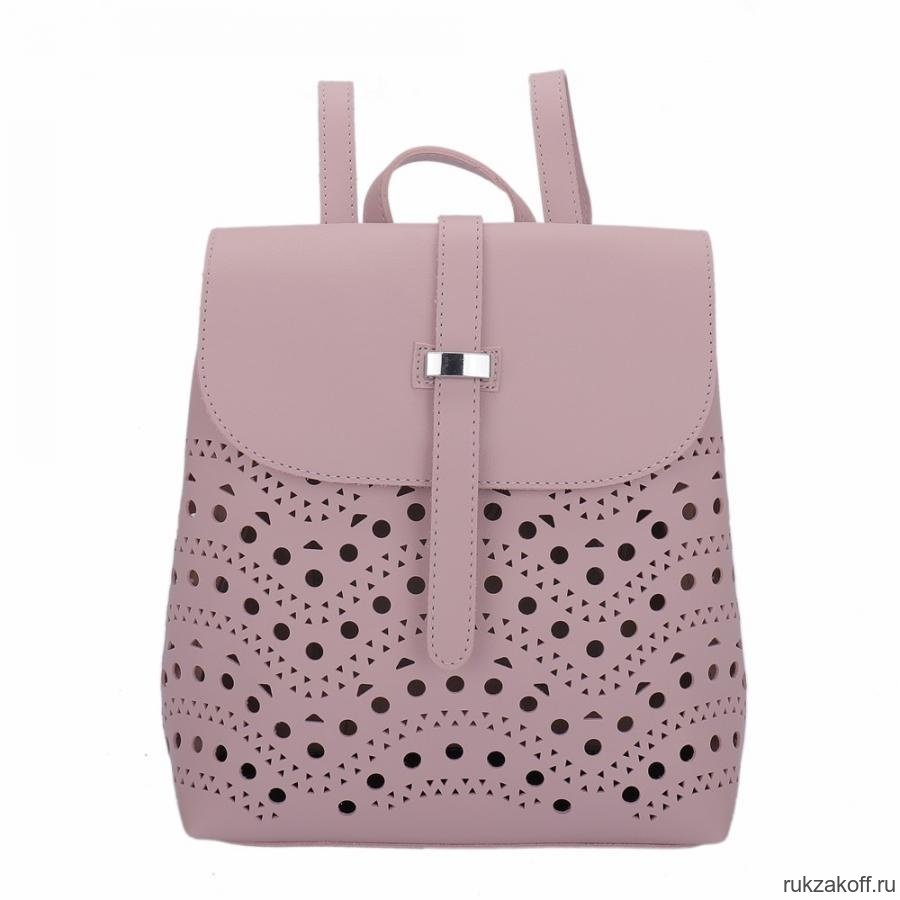 Рюкзак с сумочкой OrsOro DS-0085 Палево-розовый