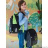 Рюкзак школьный с мешком GRIZZLY RB-258-1/1 (/1 черный - салатовый)