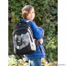 Рюкзак школьный GRIZZLY RB-252-1/2 (/2 черный - серый)
