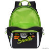 Рюкзак школьный Grizzly RB-151-3 черный - салатовый