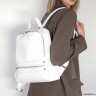 Кожаный рюкзак VD170 relief white