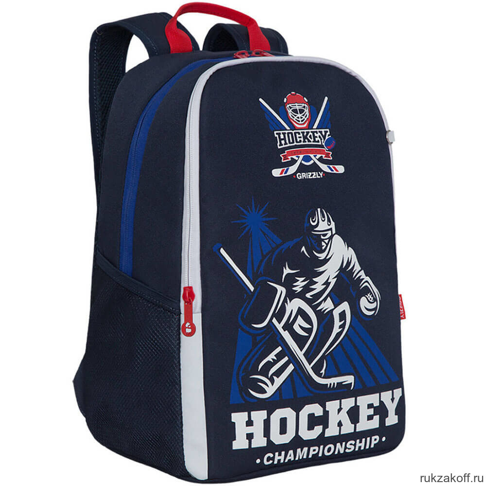 Рюкзак школьный Grizzly RB-151-1 синий - синий