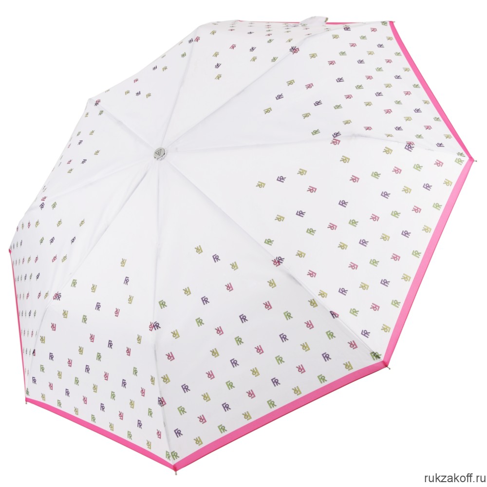 Женский зонт Fabretti UFLR0015-5 облегченный автомат,3 сложения, эпонж розовый