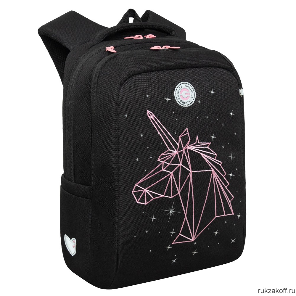 Рюкзак школьный GRIZZLY RG-466-1 черный