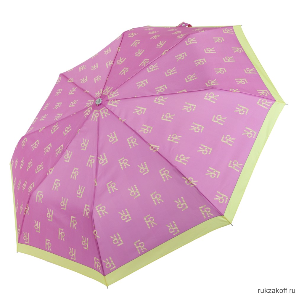 Женский зонт Fabretti UFLR0016-5 облегченный автомат,3 сложения, эпонж розовый