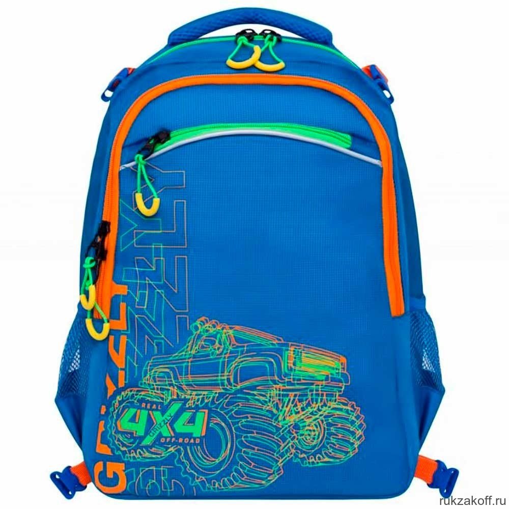 Рюкзак школьный с мешком Grizzly RB-864-2 Синий