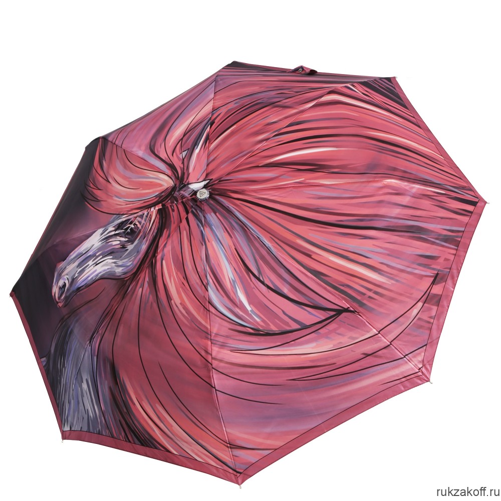 Женский зонт Fabretti UFLS0010-5 облегченный автомат, 3 сложения, сатин розовый