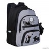 Рюкзак школьный GRIZZLY RG-262-2 черный - серый