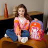 Рюкзак школьный GRIZZLY RG-363-1 фиолетовый - оранжевый