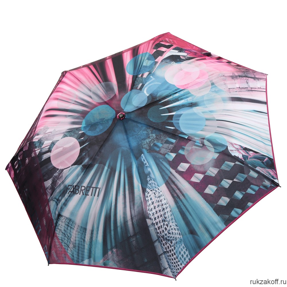 Женский зонт Fabretti P-20189-5 автомат, 3 сложения, эпонж розовый