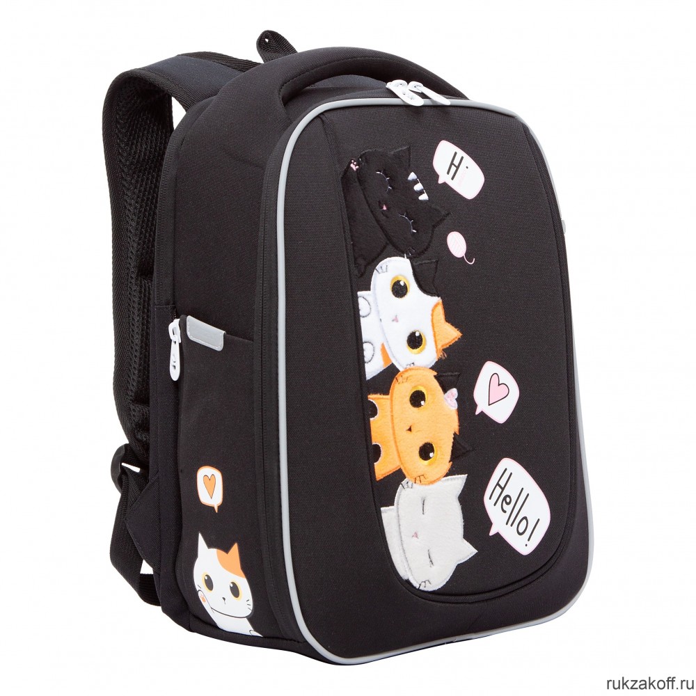 Рюкзак школьный GRIZZLY RAf-292-2 черный