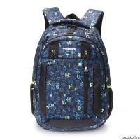 Рюкзак TORBER CLASS X 15,6'' тёмно-синий с рисунком "буквы"