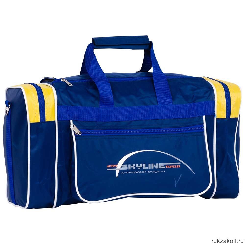 Спортивная сумка Polar 6009с Синий (желтые вставки) 