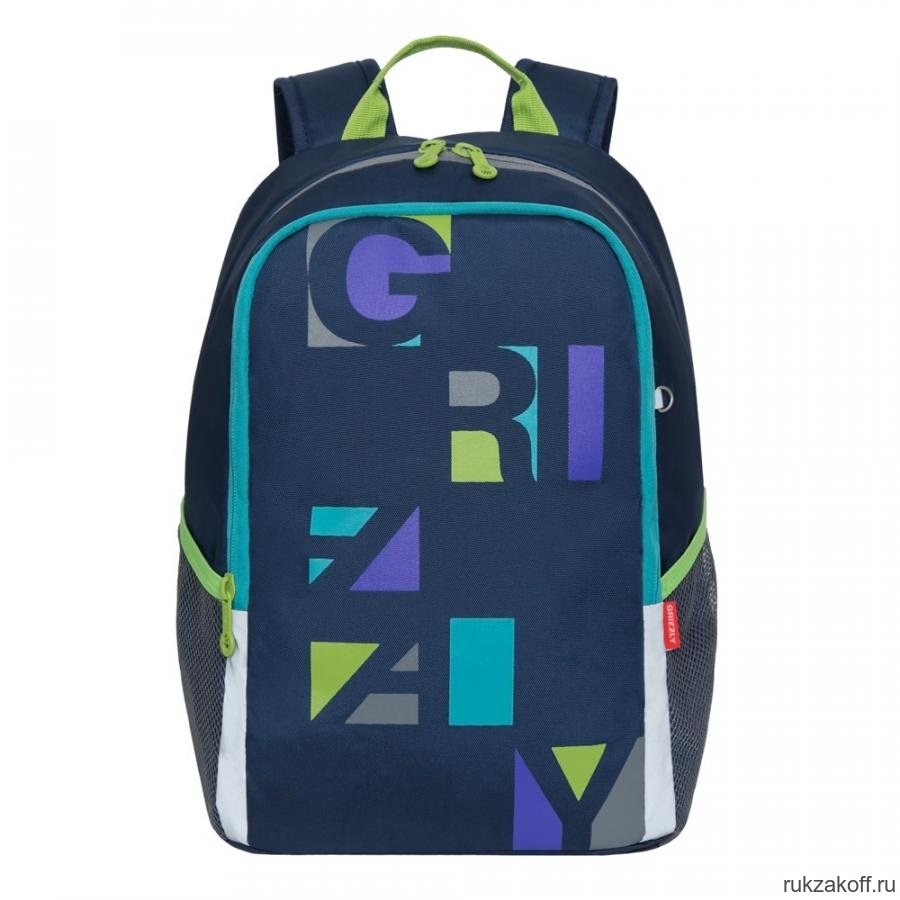 Рюкзак школьный Grizzly RB-051-3 Тёмно-синий