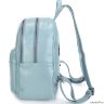Женский кожаный рюкзак Orsoro d-448 серо-голубой