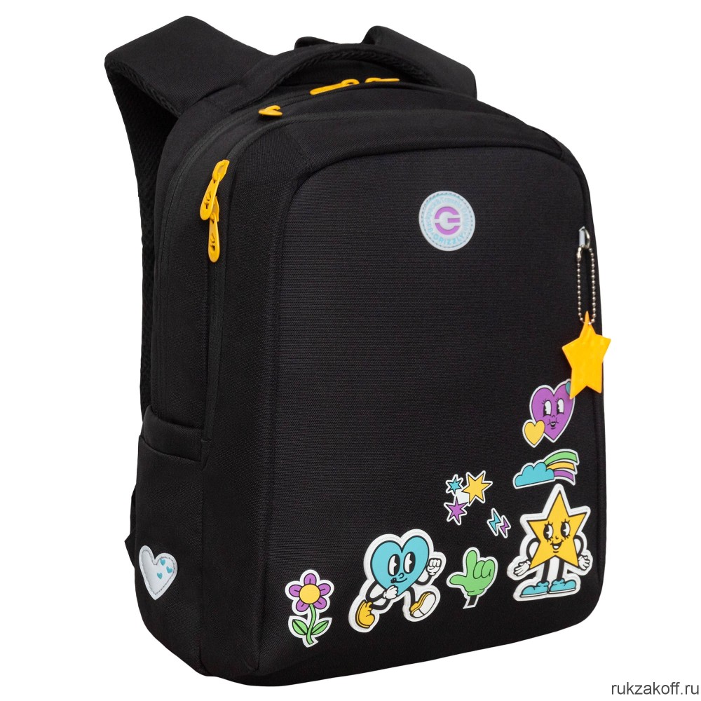 Рюкзак школьный GRIZZLY RG-466-2 черный