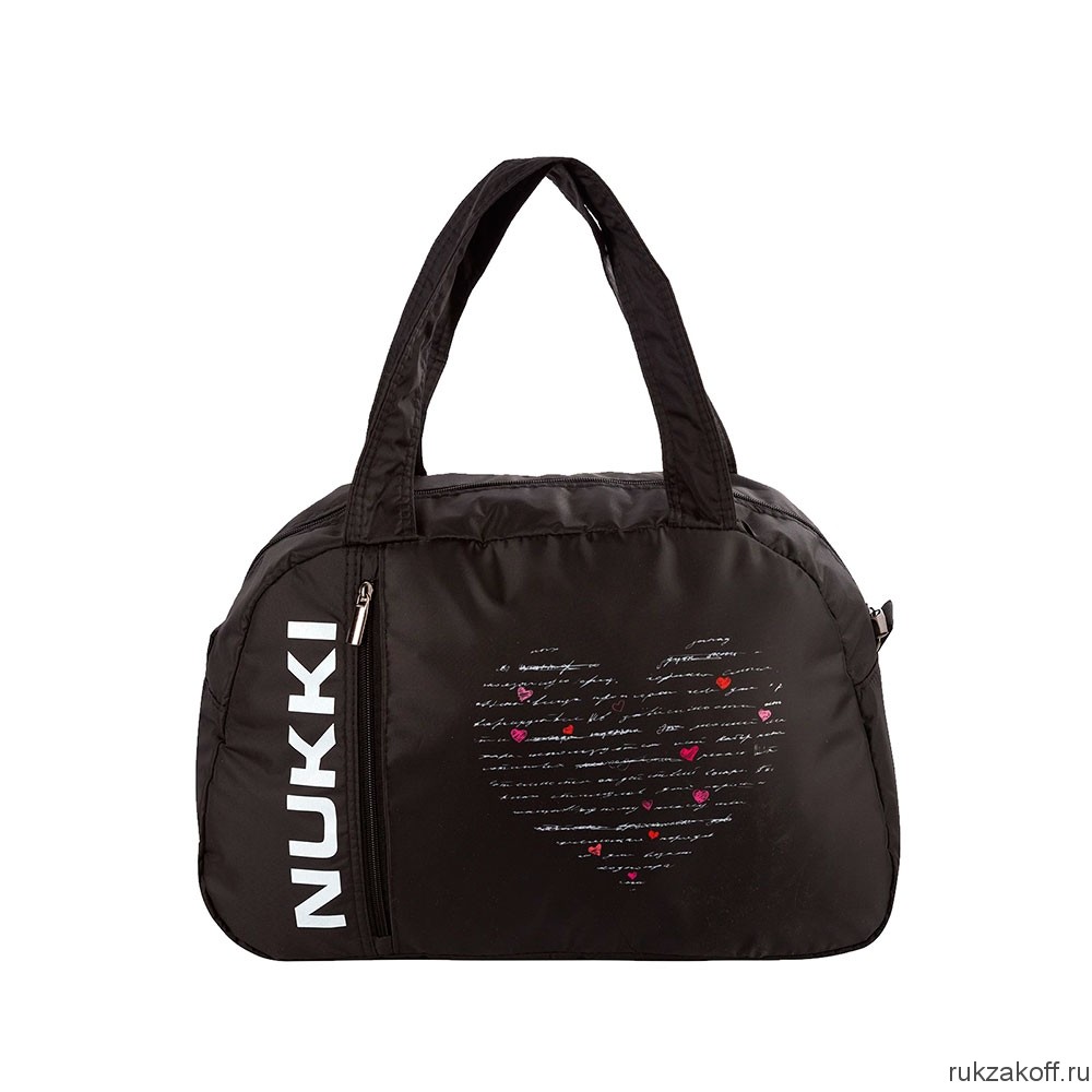 Спортивная сумка Nukki NUK-SP-06 черный сердце