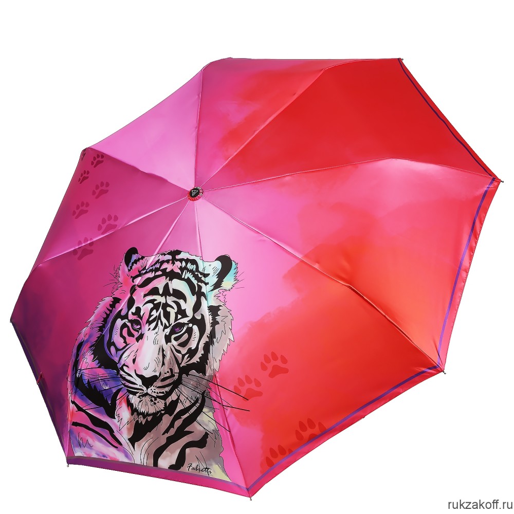 Женский зонт Fabretti S-20234-5 автомат, 3 сложения, сатин розовый