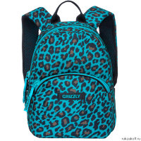 Детский рюкзак Grizzly Girlie RS-756-5/1 (/1 леопард бирюзовый)