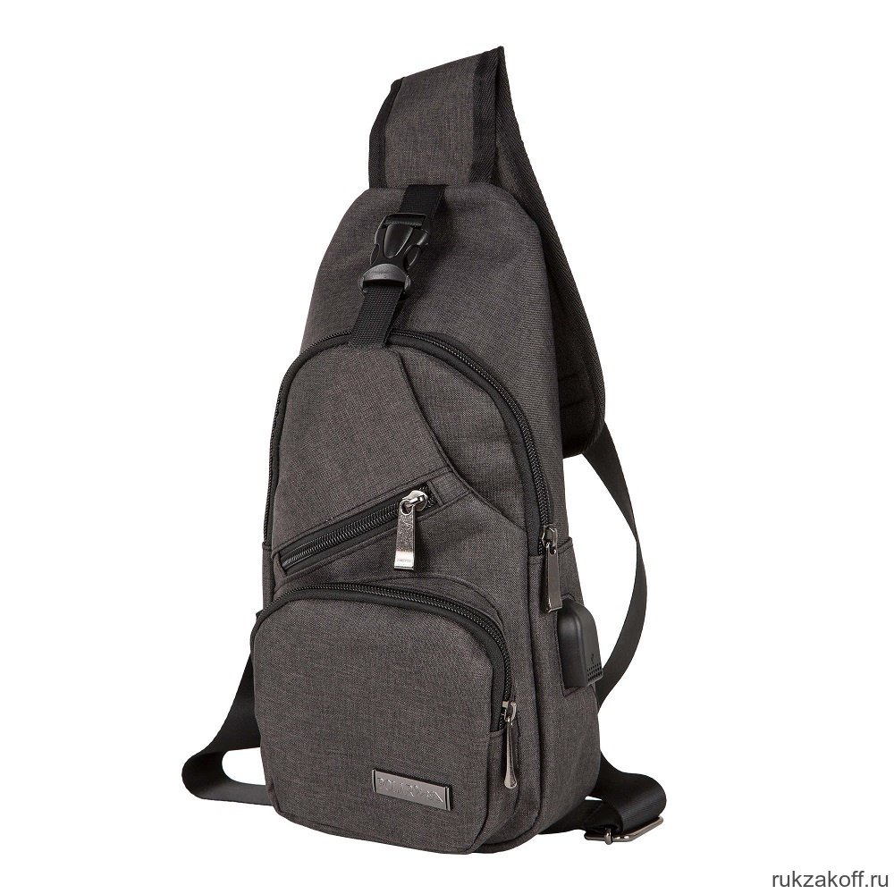 Однолямочный рюкзак Polar П0140 Чёрный