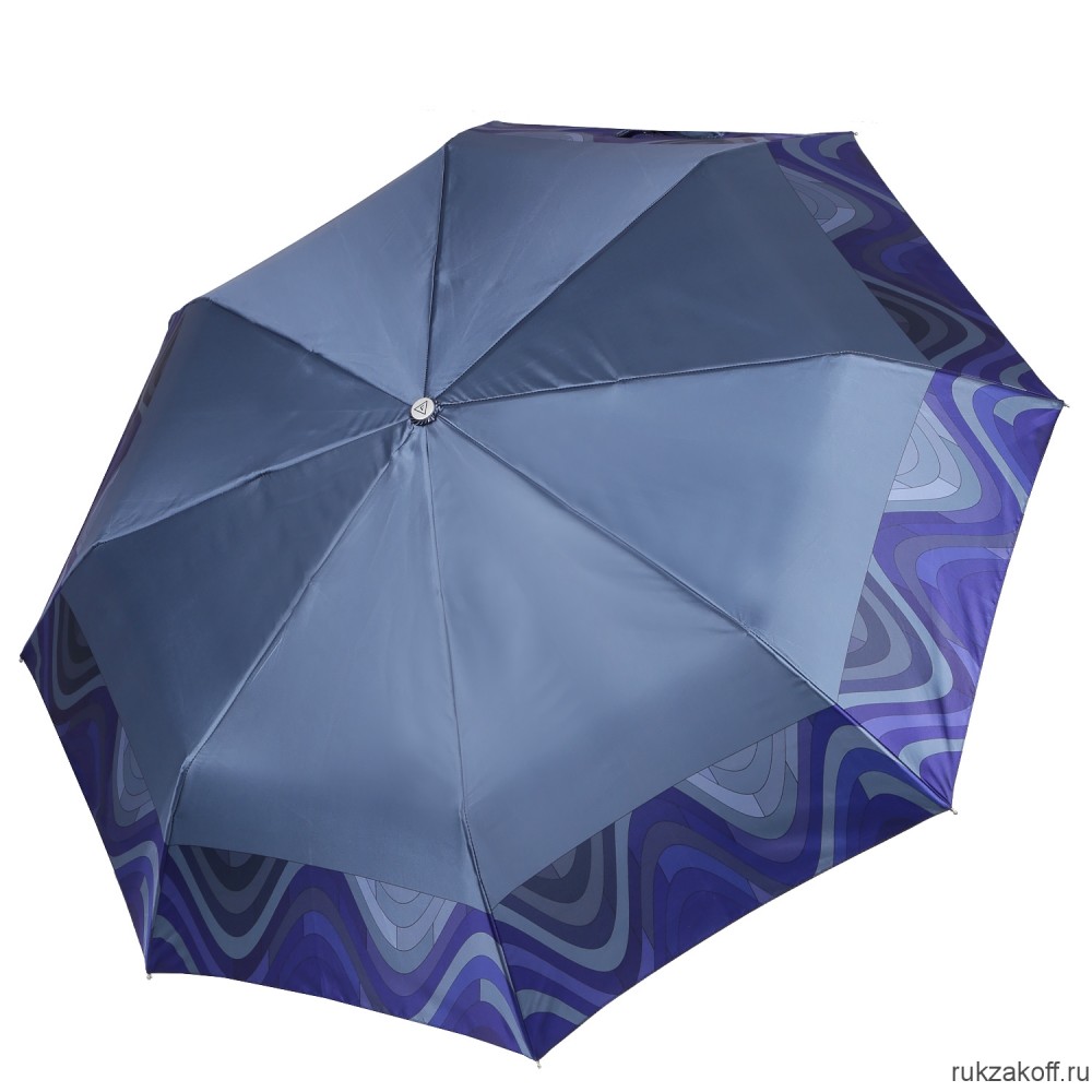 Женский зонт Fabretti UFLS0023-3 облегченный автомат, 3 сложения, сатин серый