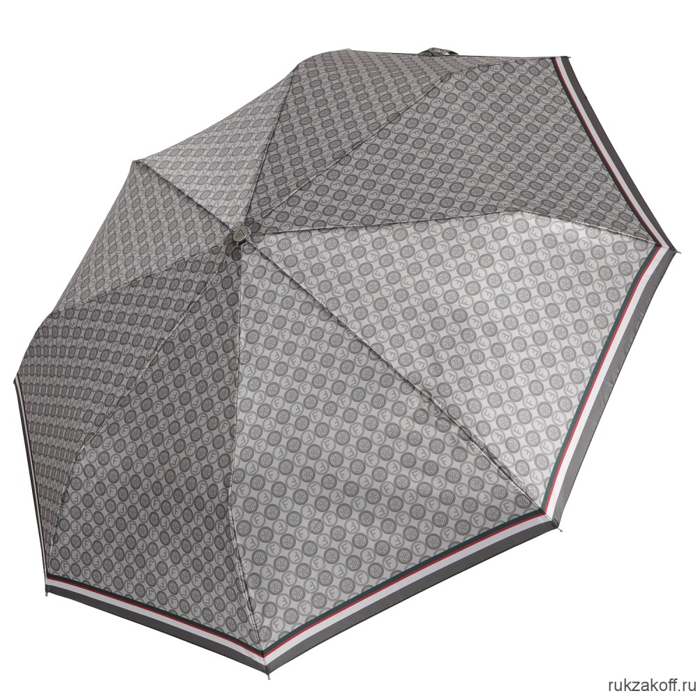 Женский зонт Fabretti UFLS20193-3 облегченный,  автомат, 3 сложения, сатин серый