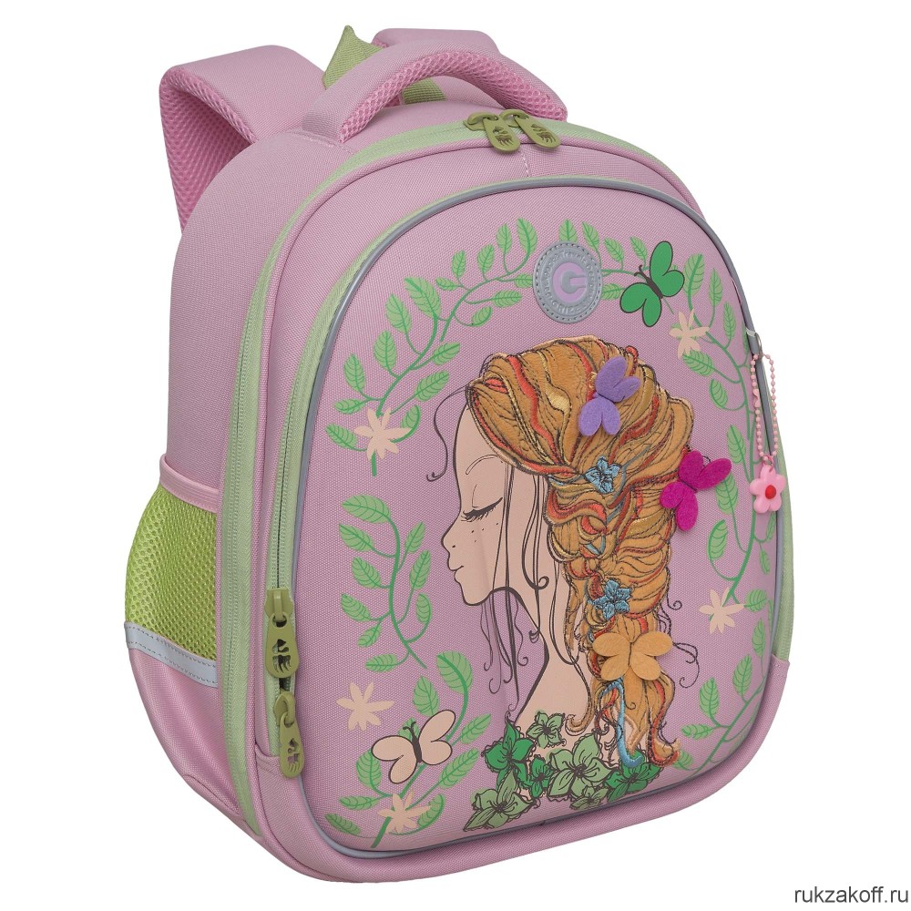 Рюкзак школьный GRIZZLY RAz-386-3 розовый