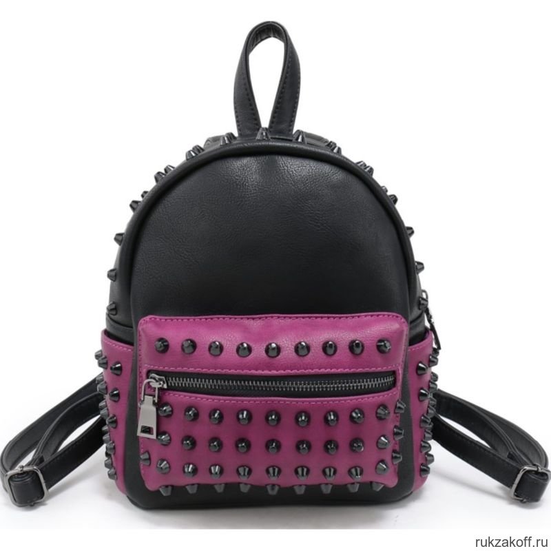 Рюкзак Orsoro d-177 черный-фиолетовый