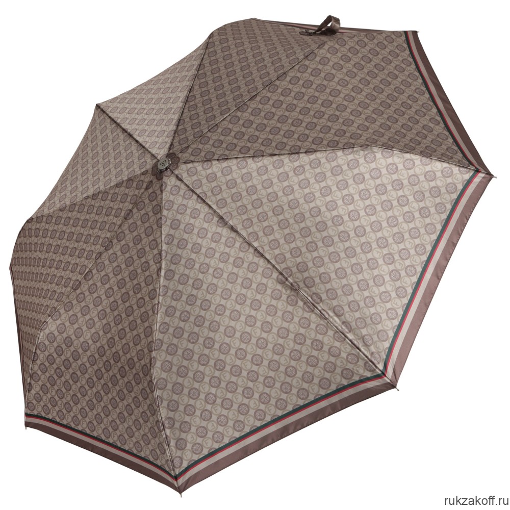 Женский зонт Fabretti UFLS20193-12 облегченный,  автомат, 3 сложения, сатин коричневый