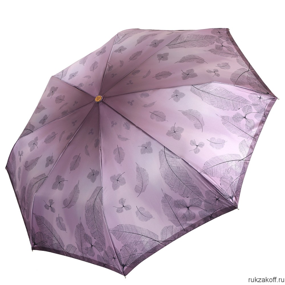 Женский зонт Fabretti L-20253-5 облегченный автомат, 3 сложения, сатин розовый