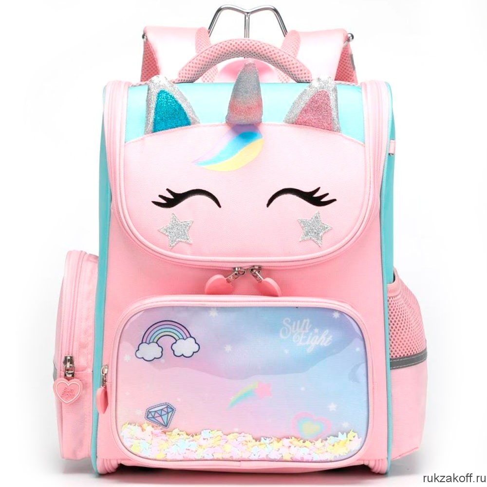 Рюкзак школьный Sun eight SE-90005 розовый/бирюзовый