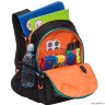 Рюкзак школьный Grizzly RB-150-1 черный - оранжевый