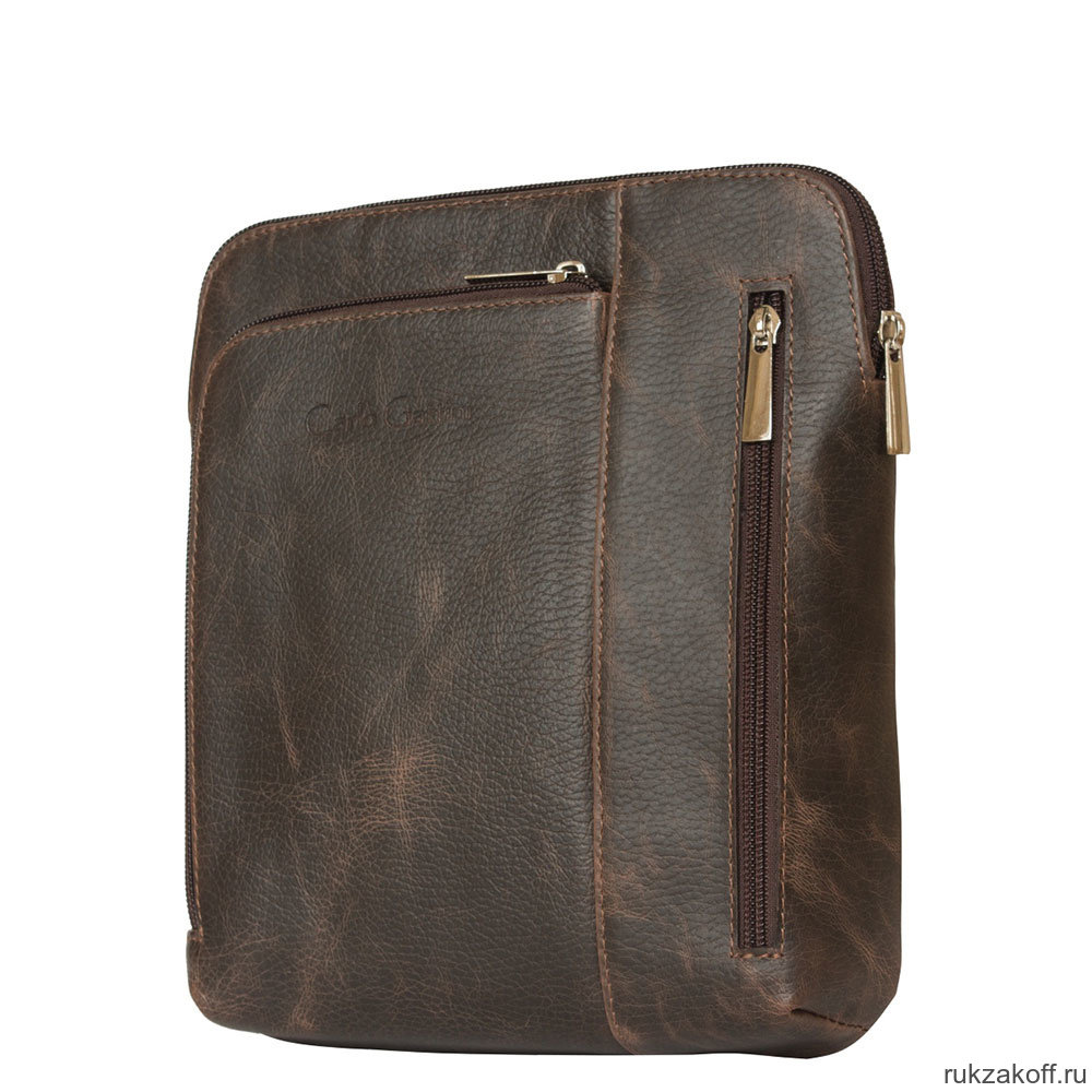 Кожаная мужская сумка Carlo Gattini Casella brown 5020-04