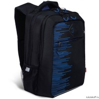 Рюкзак школьный GRIZZLY RB-256-6 черный - синий