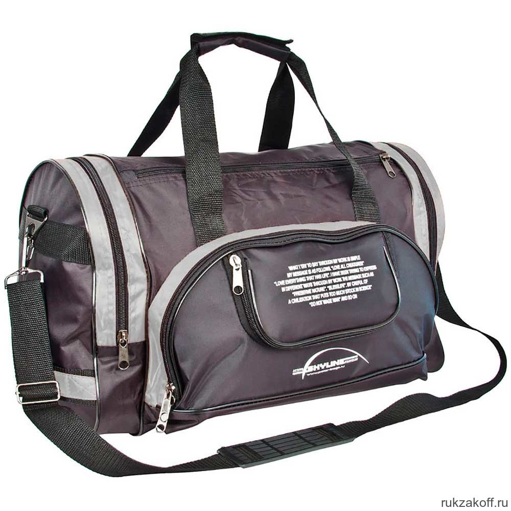 Спортивная сумка Polar П02с Черный (серые вставки)