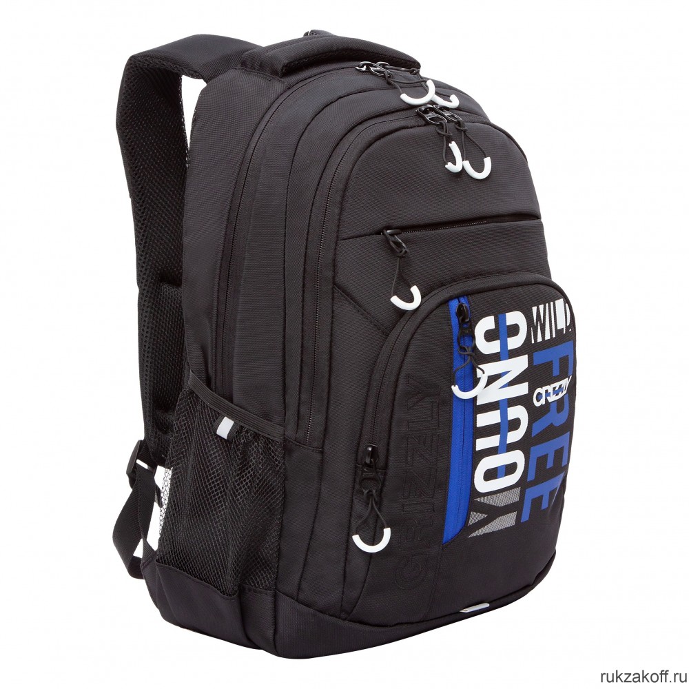 Рюкзак GRIZZLY RU-236-2 черный - синий