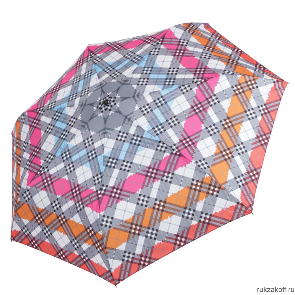 Женский зонт Fabretti UFR0003-4 автомат, 3 сложения, эпонж красный