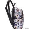 Женский кожаный рюкзак Orsoro d-242 белые цветы